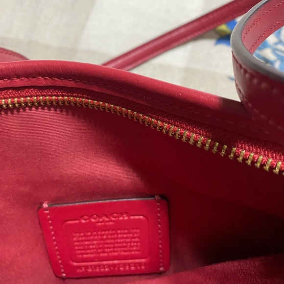 Coach Brown and Red Crossbody Bag - Picture 4 of 8